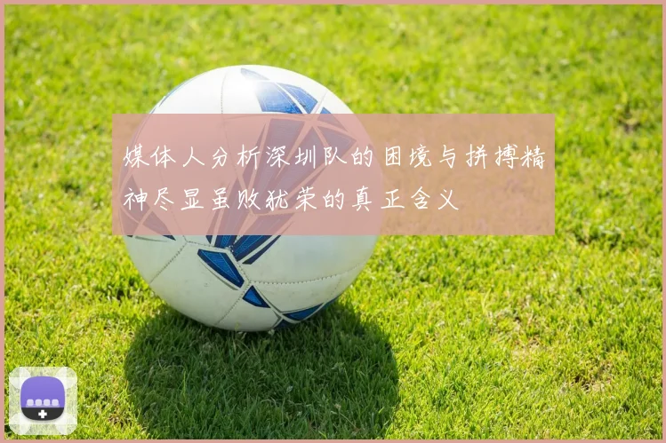 媒体人分析深圳队的困境与拼搏精神尽显虽败犹荣的真正含义